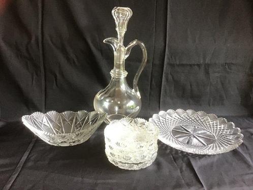 Karaf (8) - Kristal - Gebak/bonbon set en karaf, Antiek en Kunst, Curiosa en Brocante