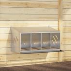 vidaXL Kippennestkast met 4 vakken gegalvaniseerd metaal, Verzenden, Nieuw