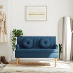 vidaXL Bankje met kussens 113x64,5x75,5 cm stof blauw, Huis en Inrichting, Banken | Bankstellen, Verzenden, Nieuw, Stof