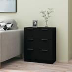 vidaXL Dressoir 60x30x70 cm bewerkt hout zwart, Verzenden, Nieuw, 50 tot 100 cm, 25 tot 50 cm