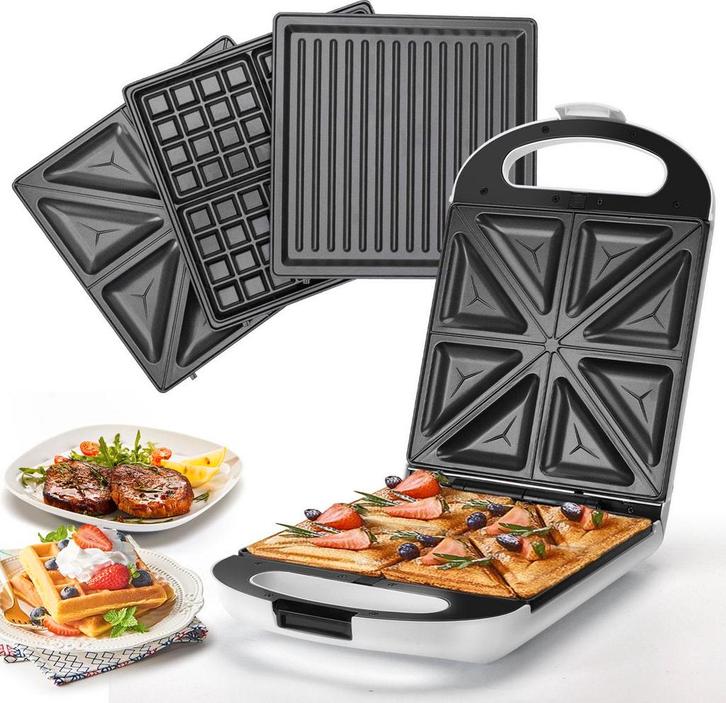 Tosti apparaat - Tosti ijzer - Contactgrill - Wafelijzer - 1, Huis en Inrichting, Overige Huis en Inrichting, Nieuw, Verzenden
