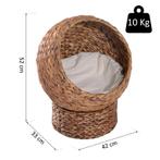 TRUUSK Rotan Kattenmand - Kattengrot Met Kussen - Huisdierbe