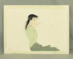 Original Woodblock Print - Kaze no Omoi  (Thoughts of