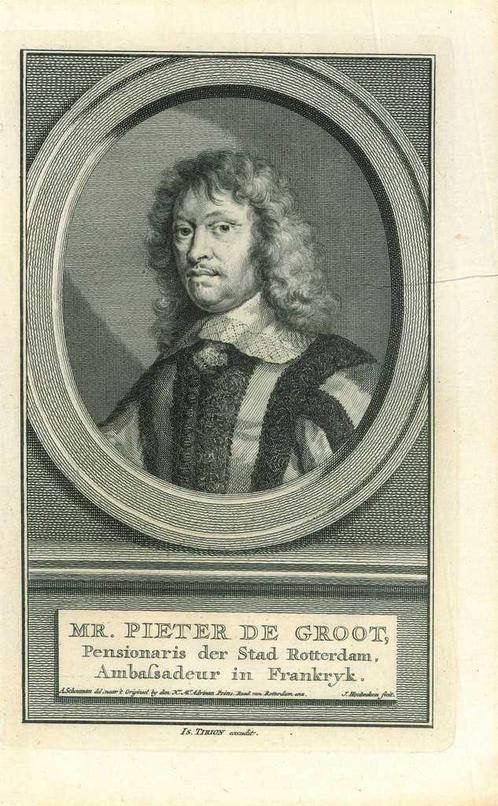 Portrait of Pieter de Groot, Antiek en Kunst, Kunst | Etsen en Gravures