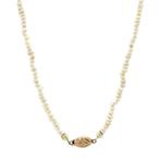 Vintage parel collier met gouden sluiting 14 kt, Ophalen of Verzenden, Nieuw