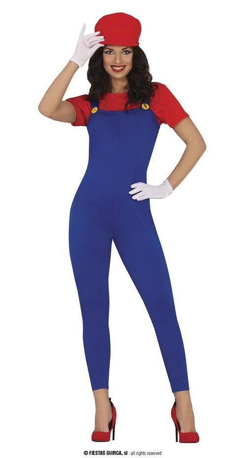 Super Mario Kostuum Dames, Kleding | Dames, Carnavalskleding en Feestkleding, Nieuw, Ophalen of Verzenden