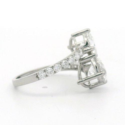 Teenring Platina - 3.55ct. tw. Diamant (Lab-grown) - Diamant, Sieraden, Tassen en Uiterlijk, Antieke sieraden