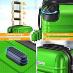 Kofferset - 3 delig - Trolley - Reiskofferset - Groen - KESS, Sieraden, Tassen en Uiterlijk, Koffers, Verzenden, Zo goed als nieuw
