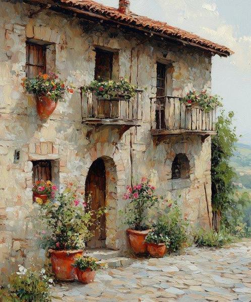 Irina Collins - Windows to the Valley XL · NO Reserve, Antiek en Kunst, Kunst | Schilderijen | Modern