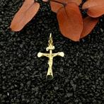 Gouden hanger van een kruis met corpus | INRI, Ophalen of Verzenden, Gebruikt, Goud, Overige merken
