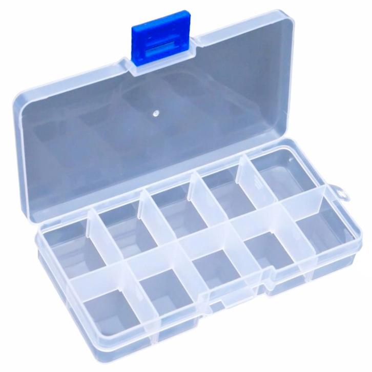 Fako Bijoux - Opbergdoos - 10 Vakjes - Kralendoos -, Hobby en Vrije tijd, Kralen en Sieraden maken, Verzenden