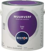 Histor Perfect Finish Muurverf Mat - Purper 6983 - 2,5 Liter, Doe-het-zelf en Verbouw, Verf, Beits en Lak, Overige kleuren, Nieuw