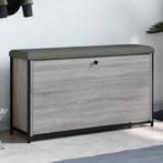 vidaXL Schoenenbankje met klaplade 102x32x56 cm grijs sonoma, Verzenden, Nieuw