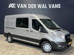 Ford Transit 2.0 TDCI 131pk L3H2 Dubbele Cabine Euro6 Airco, Auto's, Nieuw, Ford, Zilver of Grijs, Handgeschakeld