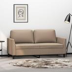 vidaXL Tweezitsbank 140 cm kunstleer cappuccinokleurig, Verzenden, 150 tot 200 cm, Leer, Nieuw