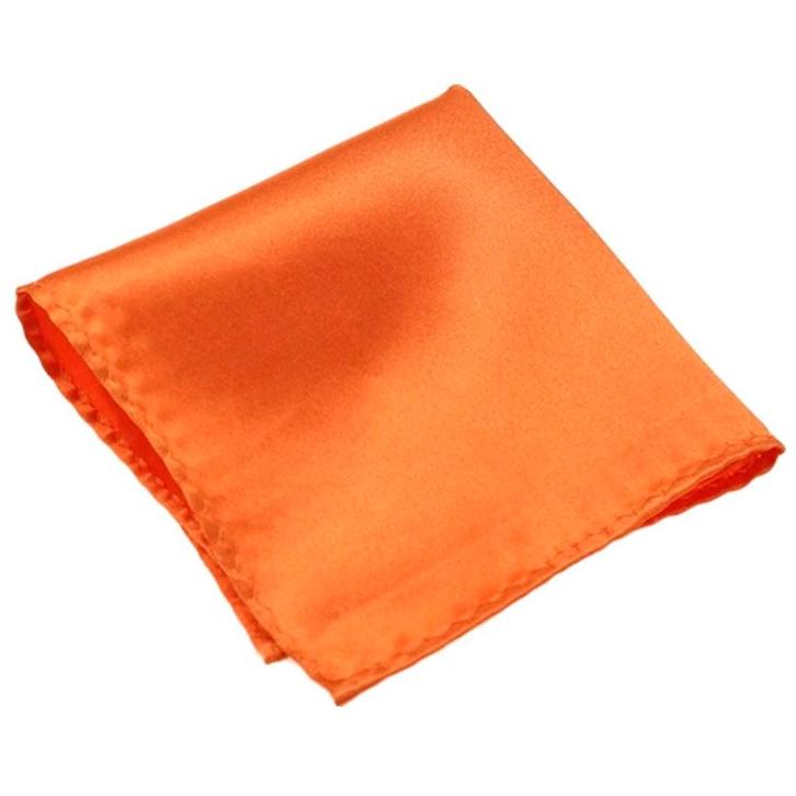 Fako Fashion - Pochette - Pochet - Satijn - 22x22cm - Oranje, Kleding | Heren, Stropdassen, Verzenden