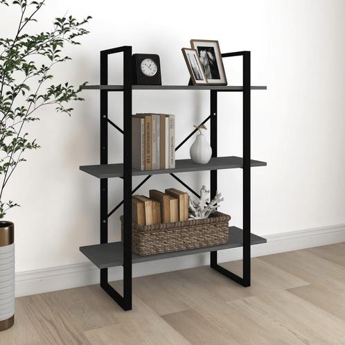 vidaXL Boekenkast met 3 schappen 80x30x105 cm massief, Huis en Inrichting, Kasten | Boekenkasten, 25 tot 50 cm, Nieuw, Grenenhout