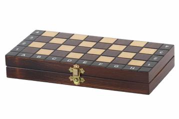 Luxe houten schaakset + Backgammon + Checkers Schoolformaat beschikbaar voor biedingen