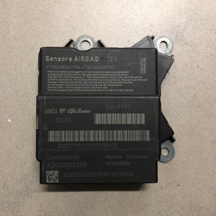 Fiat Grande Punto SRS Airbag module 51897787 A2C53332208, Auto-onderdelen, Elektronica en Kabels, Gereviseerd, 3 maanden garantie