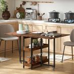 TRUUSK Opvouwbare Eettafel 2-4 Personen - Met 2 Open Planken, Verzenden, Nieuw