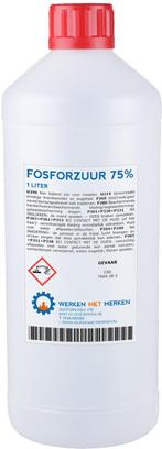 Wmm Chemie Fosforzuur 75 foodgrade 1 liter, Nieuw, Verzenden