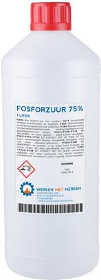 Wmm Chemie Fosforzuur 75 foodgrade 1 liter, Verzenden, Nieuw
