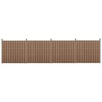 WPC Schuttingpaneel 11 planken met palen 185x747 cm bruin, Verzenden, Nieuw