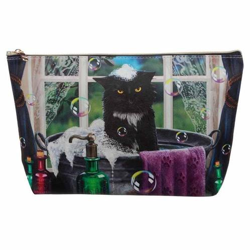 Toilettas groot - Lisa Parker - Badtijd Kat NIEUW, Sieraden, Tassen en Uiterlijk, Toilettassen, Meisje, Zwart, Nieuw, Ophalen of Verzenden