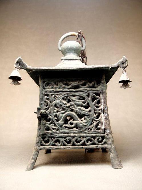Iron Japanese Hanging Lantern  - Plafondlamp -, Antiek en Kunst, Antiek | Overige Antiek