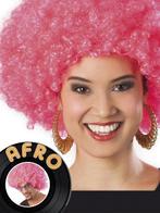 Afro Pruik Roze, Nieuw, Verzenden