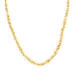 Citrien coller met gouden bolsluiting 14 krt, Sieraden, Tassen en Uiterlijk, Kettingen, Ophalen of Verzenden, Nieuw