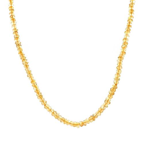 Citrien coller met gouden bolsluiting 14 krt, Sieraden, Tassen en Uiterlijk, Kettingen, Nieuw, Ophalen of Verzenden