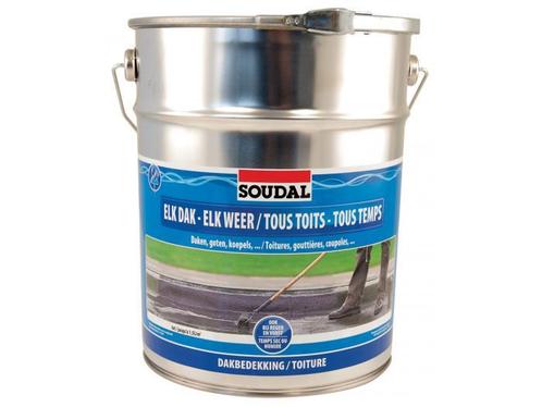 Soudal elk dak elk weer 10 liter, zwart, blik, Doe-het-zelf en Verbouw, Dakpannen en Dakbedekking, Nieuw, Verzenden