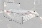 Design tweepersoonsbed PARIS 180x200cm grijs fluweel, Huis en Inrichting, Slaapkamer | Bedden, Ophalen of Verzenden, Nieuw