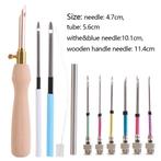 Punchnaalden Houten handvat set DIY 11 delig Punchen zie, Ophalen of Verzenden, Nieuw