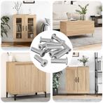 vidaXL Slotmoer 12 pcs Zilver M6 x 15 mm Staal, Verzenden, Nieuw