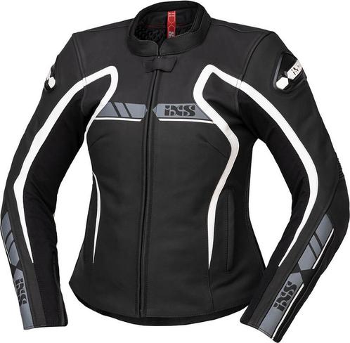 IXS RS-600 1.0 Dames Zwart Wit Leren Motorjas, Motoren, Kleding | Motorkleding, Dames, Nieuw met kaartje, Jas | textiel, Verzenden