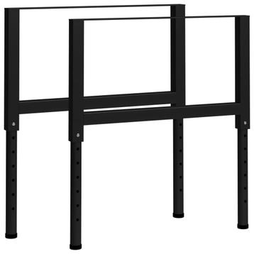 Werkbankframe 2 st. 85cm Zwart | OP = OP (werkbank frame) beschikbaar voor biedingen