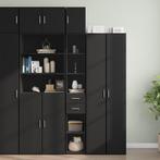 vidaXL Opbergkast smal 30x42,5x225 cm bewerkt hout zwart, Huis en Inrichting, Kasten | Buffetkasten, Minder dan 50 cm, Nieuw, 25 tot 50 cm