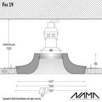 FOS19 Trimless Verdiepte Inbouwspot Rond - Gips - GU10 Ø5.., Ophalen of Verzenden, Nieuw
