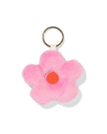 HEMA Sleutelhanger 7.5cm bloem roze oranje beschikbaar voor biedingen