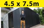 stalen tuinhuis tuinhuisje garagebox 4,5x7,50 meter  42M, Tuin en Terras, Tuinhuizen, Tuinhuis, Nieuw, Zonder ramen, 400 cm of meer