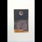 Copperplate + gold leaf Print - Bookplate Drooping, Antiek en Kunst