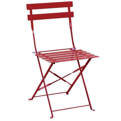 Bolero stalen opklapbare stoelen rood (2 stuks), Zakelijke goederen, Horeca | Meubilair en Inrichting, Verzenden