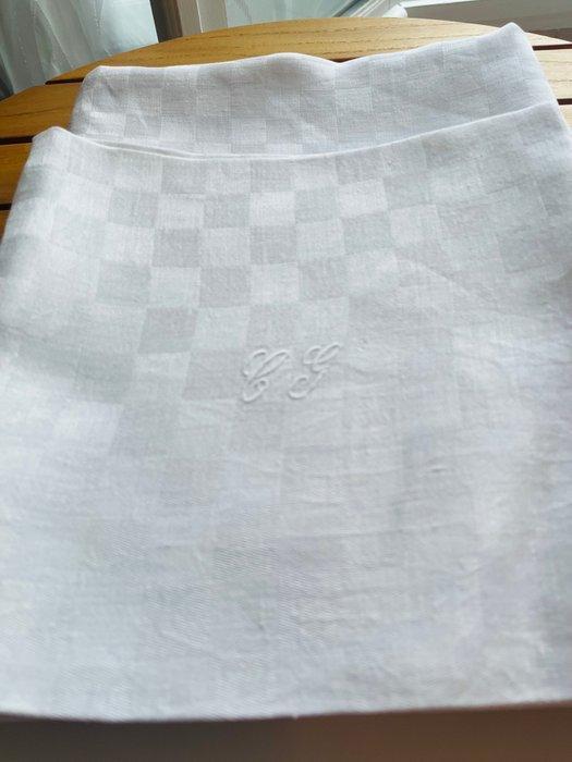 Tafelkleed (7) - 230 cm - 182 cm - Trésor de linge vintage, Antiek en Kunst, Antiek | Kleden en Textiel