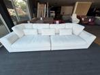 Mega 4 zitsbank Giovanni luxe stof bankstel wit sofa zithoek, Ophalen, 100 tot 125 cm, Rechte bank, Stof