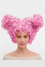 Luxe Suikerspin Pruik Roze Staarten met Gratis 2x Haarnetje, Ophalen of Verzenden, Nieuw, Carnaval