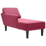 vidaXL Chaise longue met kussen en rechterarmleuning fluweel, Verzenden, Nieuw