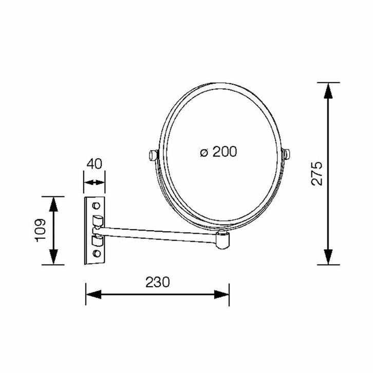Scheerspiegel Cosmetic Collection Vergrotend Rond 20cm, Huis en Inrichting, Woonaccessoires | Spiegels, Ophalen of Verzenden