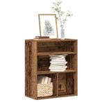 vidaXL Boekenkast 60x30x71,5 cm bewerkt hout oud houtkleurig, Huis en Inrichting, Kasten | Boekenkasten, Verzenden, Nieuw, Overige houtsoorten